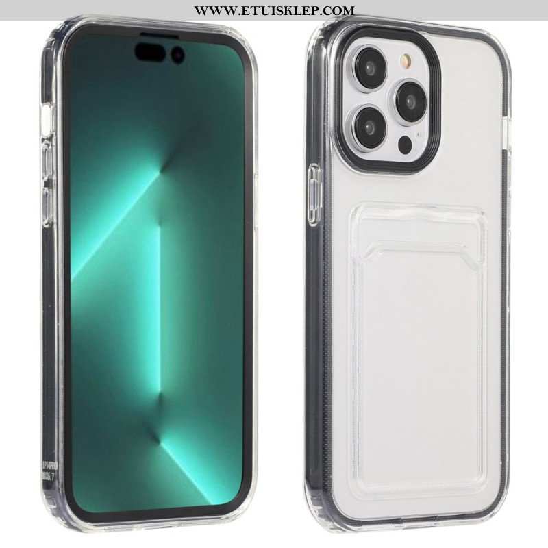 Etui do iPhone 14 Przezroczysty Uchwyt Na Kartę